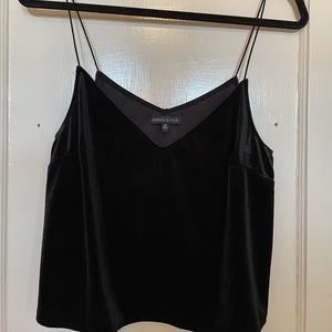 Women’s Kendall & Kylie black velvet tank top